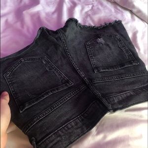 SOLD.  Express black denim shorts